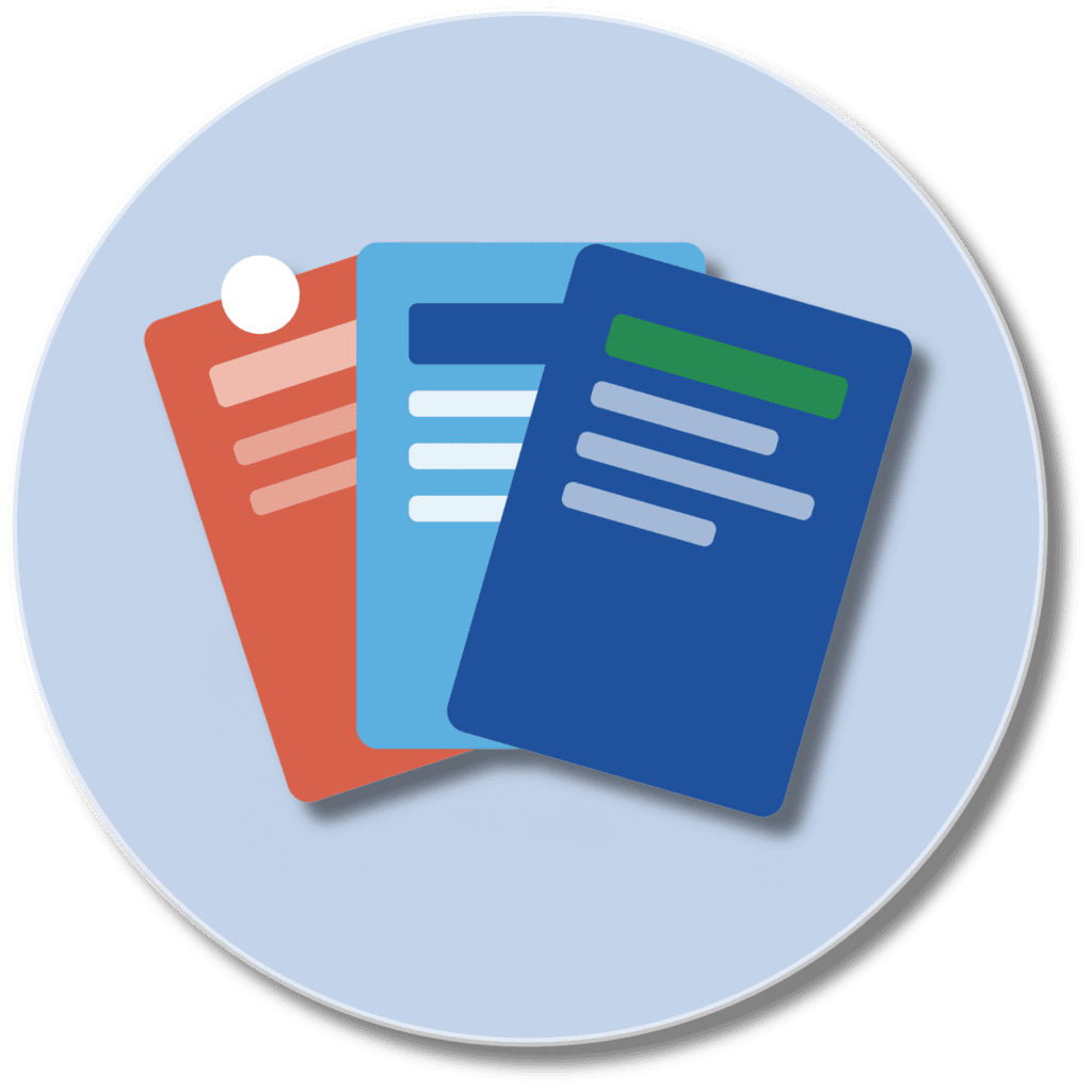 Commercial printing materials and business documents illustration