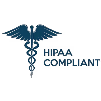 HIPAA compliant healthcare data security symbol